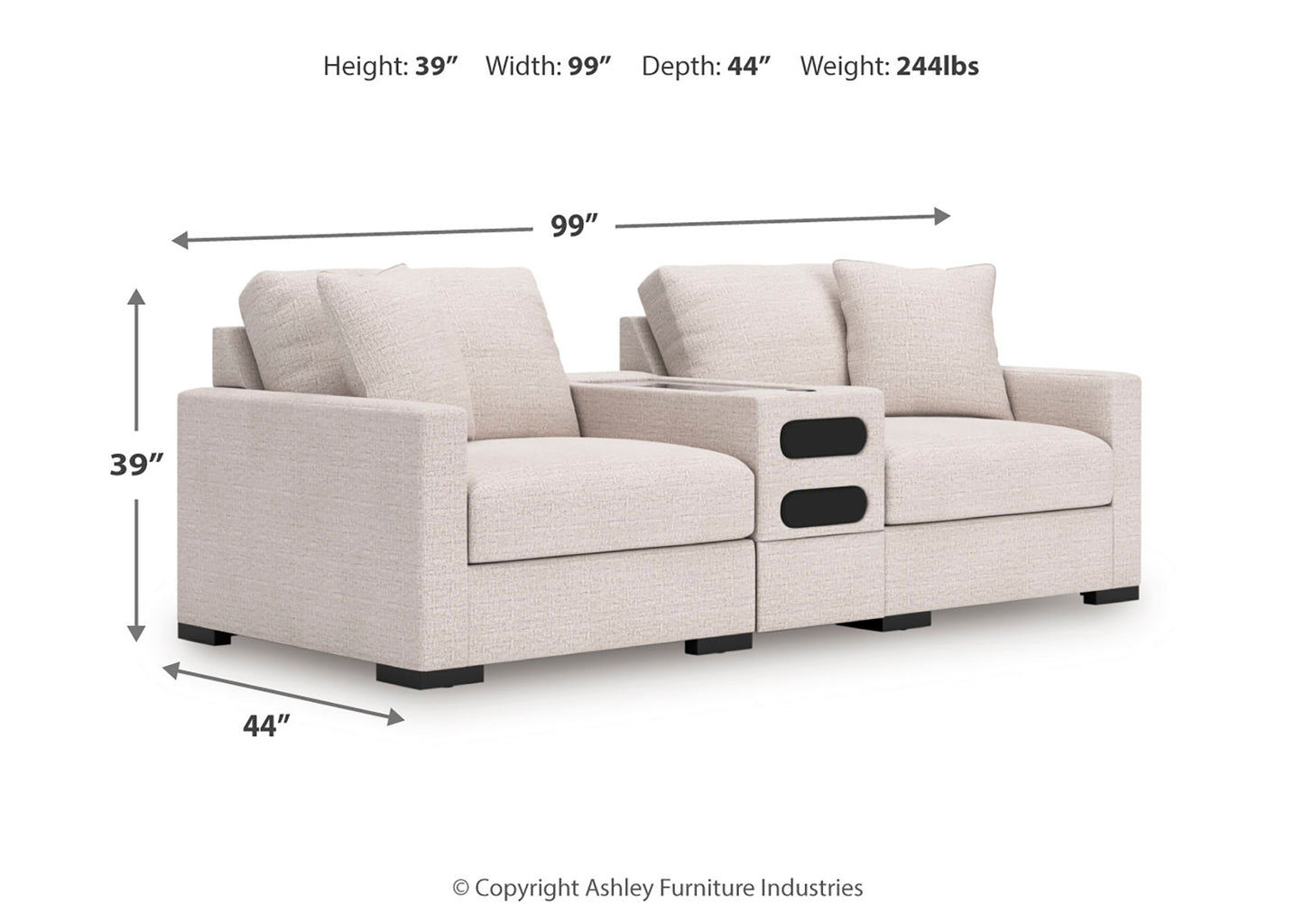 Seccional modular Omaha 3 piezas