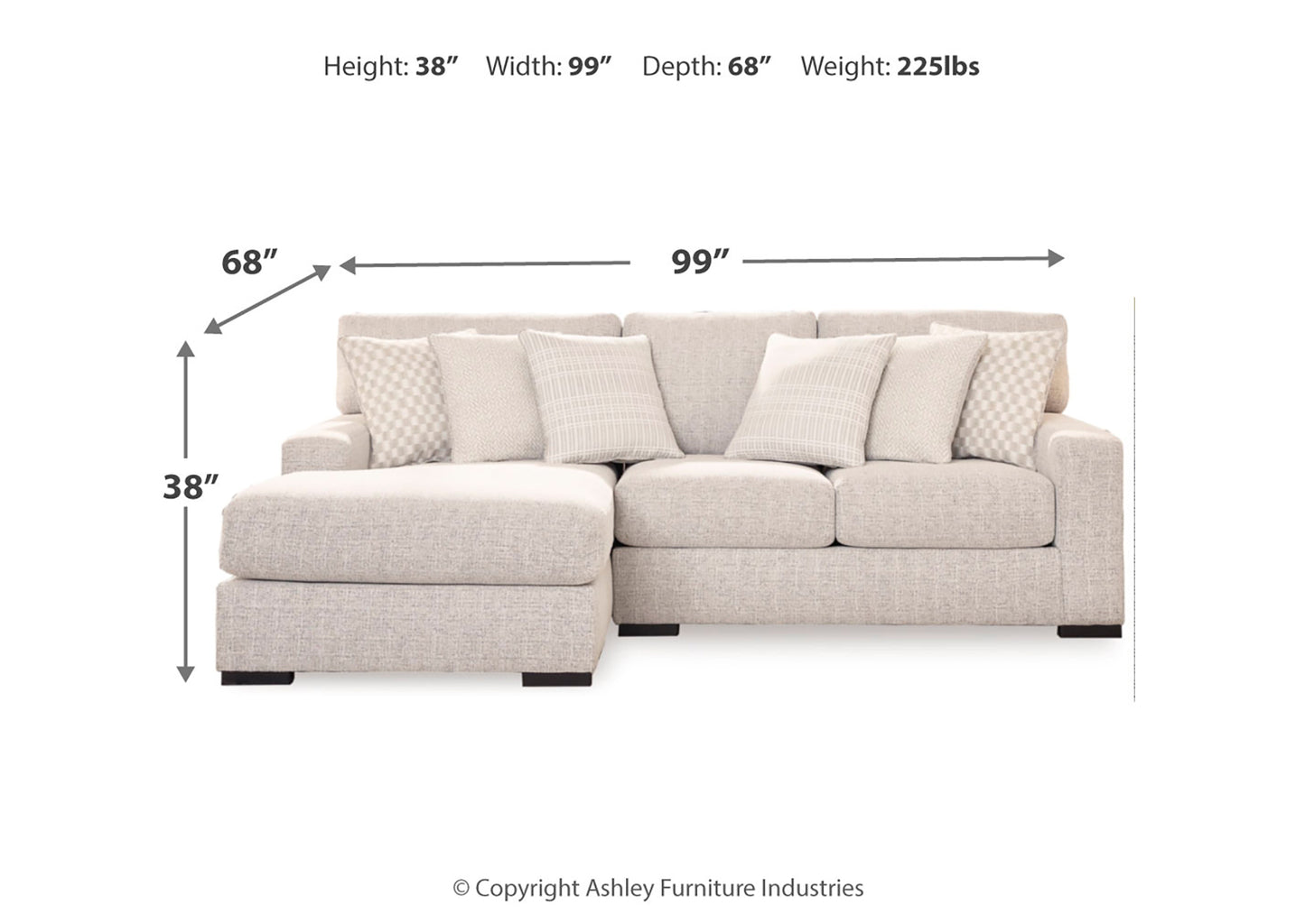 Seccional chaise Larce 2 piezas