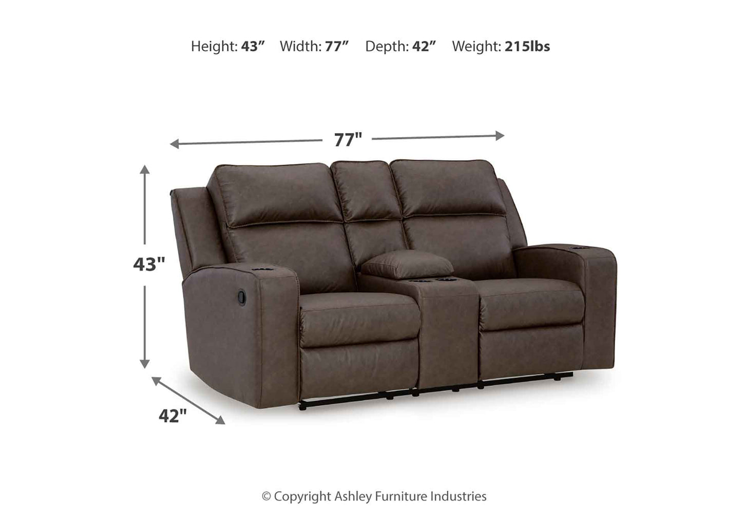 Sofá reclinable manual 2 cuerpos Lavenhorne