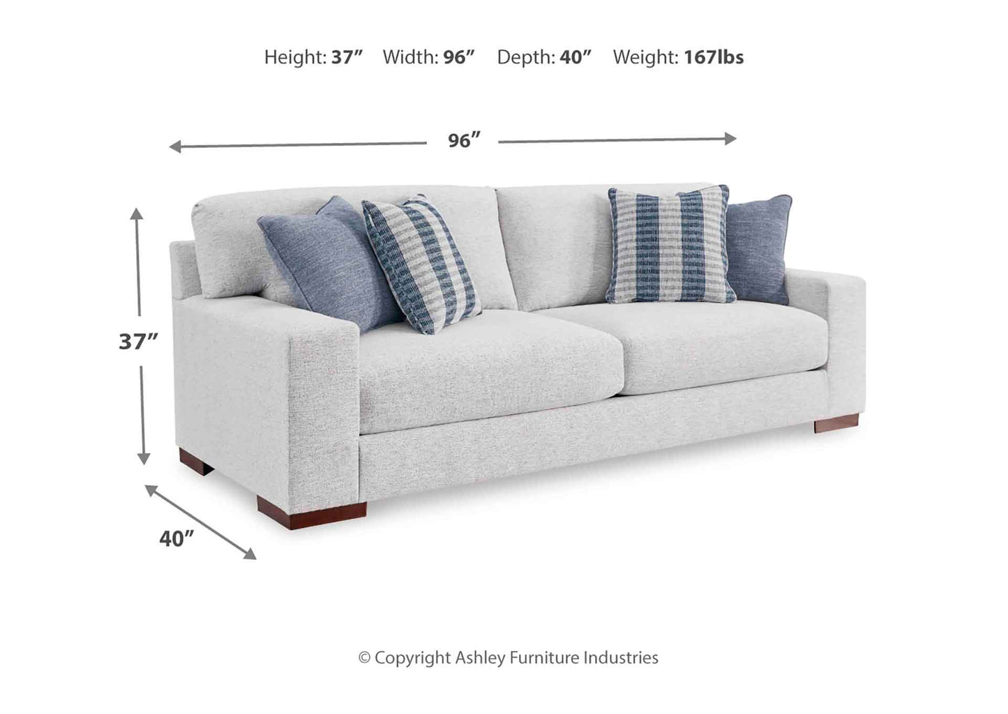 Sofá 3 cuerpos Nuvella snow lavable
