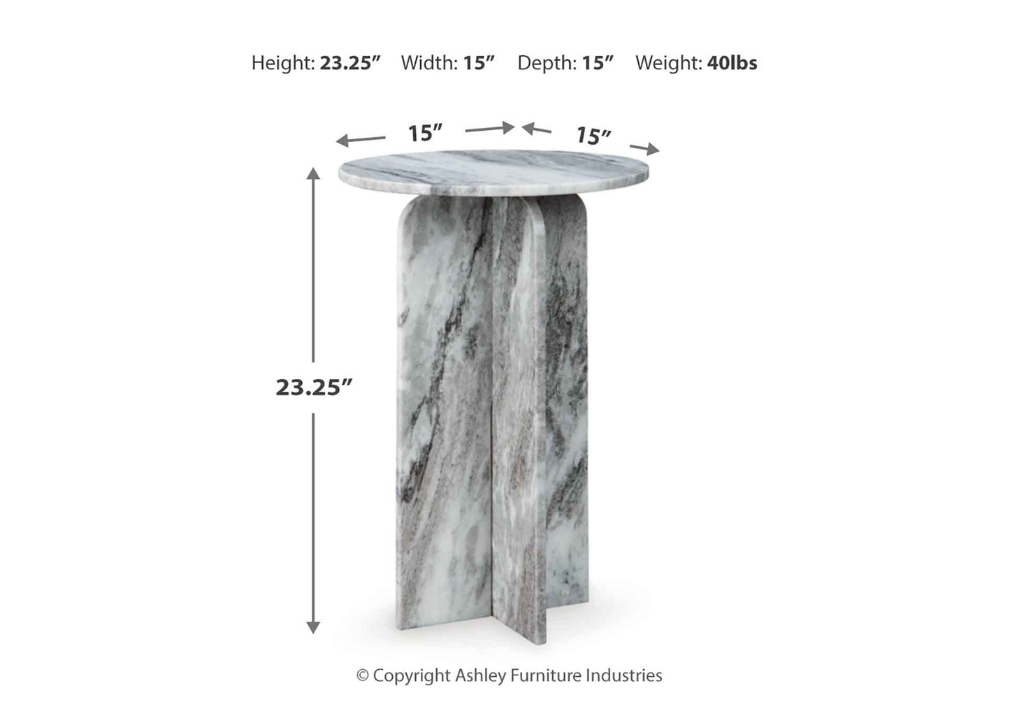 Mesa decorativa Keithwell redonda