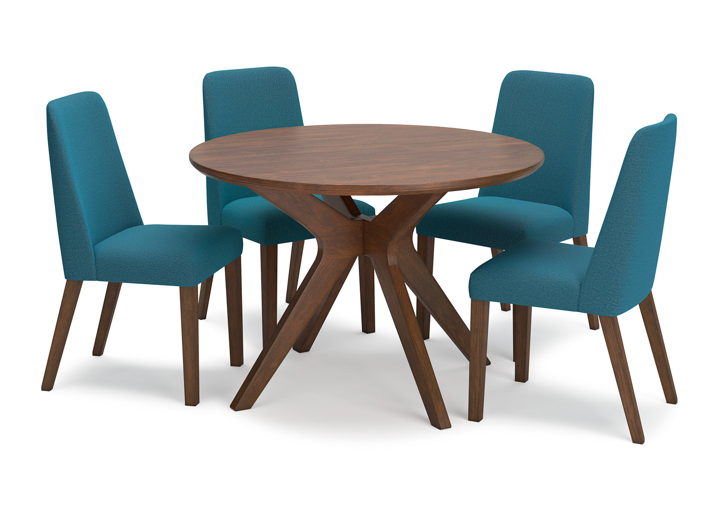 Juego comedor Lyncott azul (5 piezas)