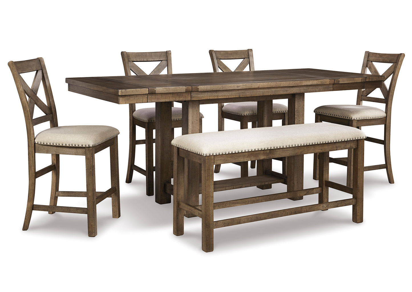 Juego comedor alto Moriville (6 piezas)