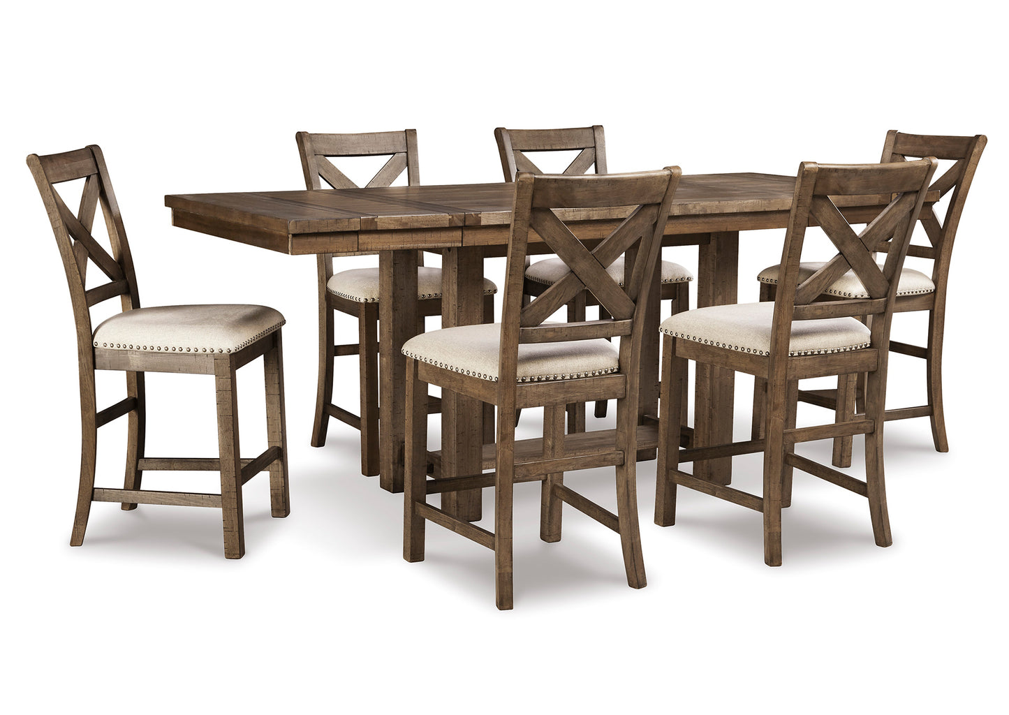 Juego comedor alto Moriville (7 piezas)