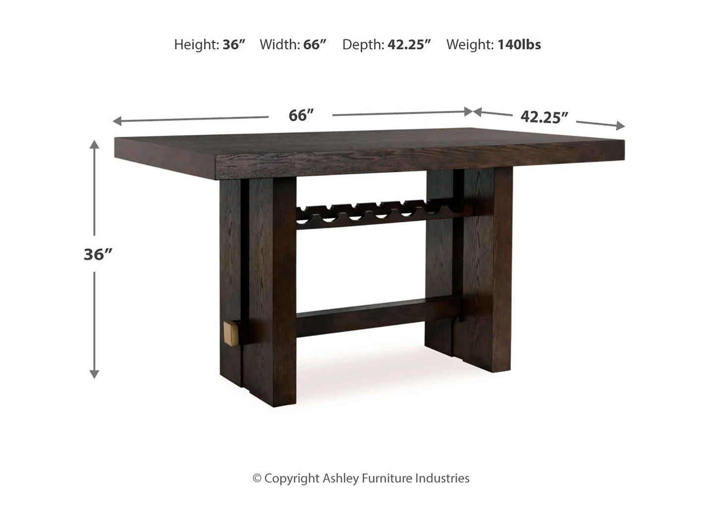 Mesa comedor alta Burkhaus