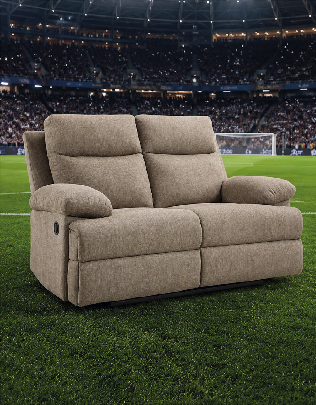Sofá reclinable manual 2 cuerpos Scranto concrete