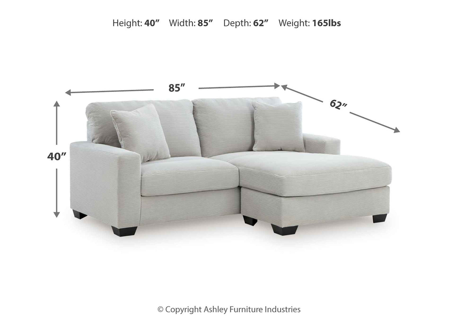Seccional chaise Amesley