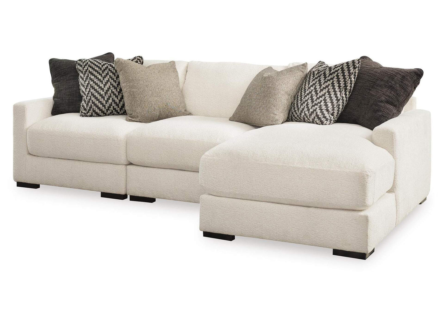 Seccional modular chaise derecho Elissa Court 3 piezas