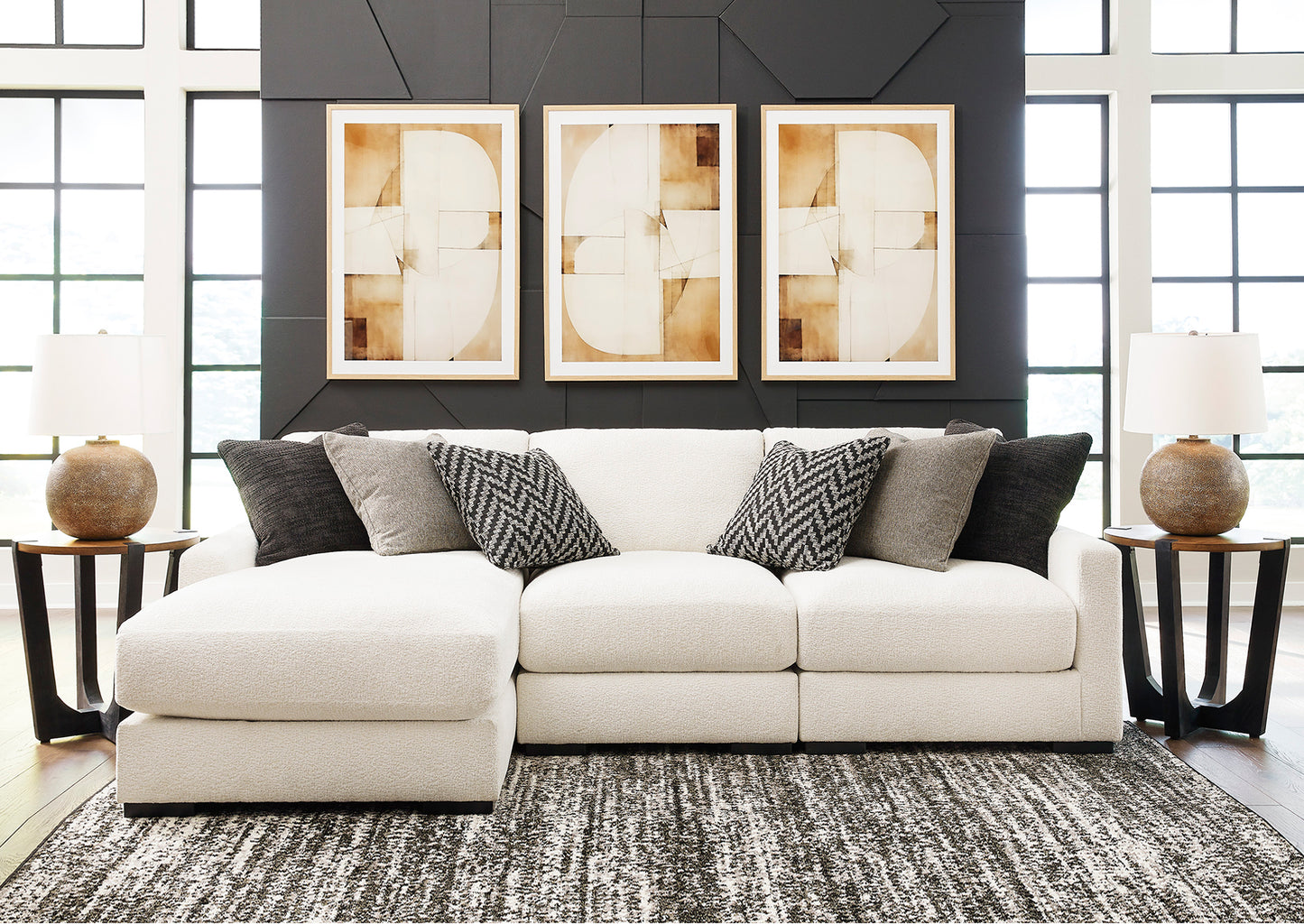 Seccional modular chaise izquierdo Elissa Court 3 piezas