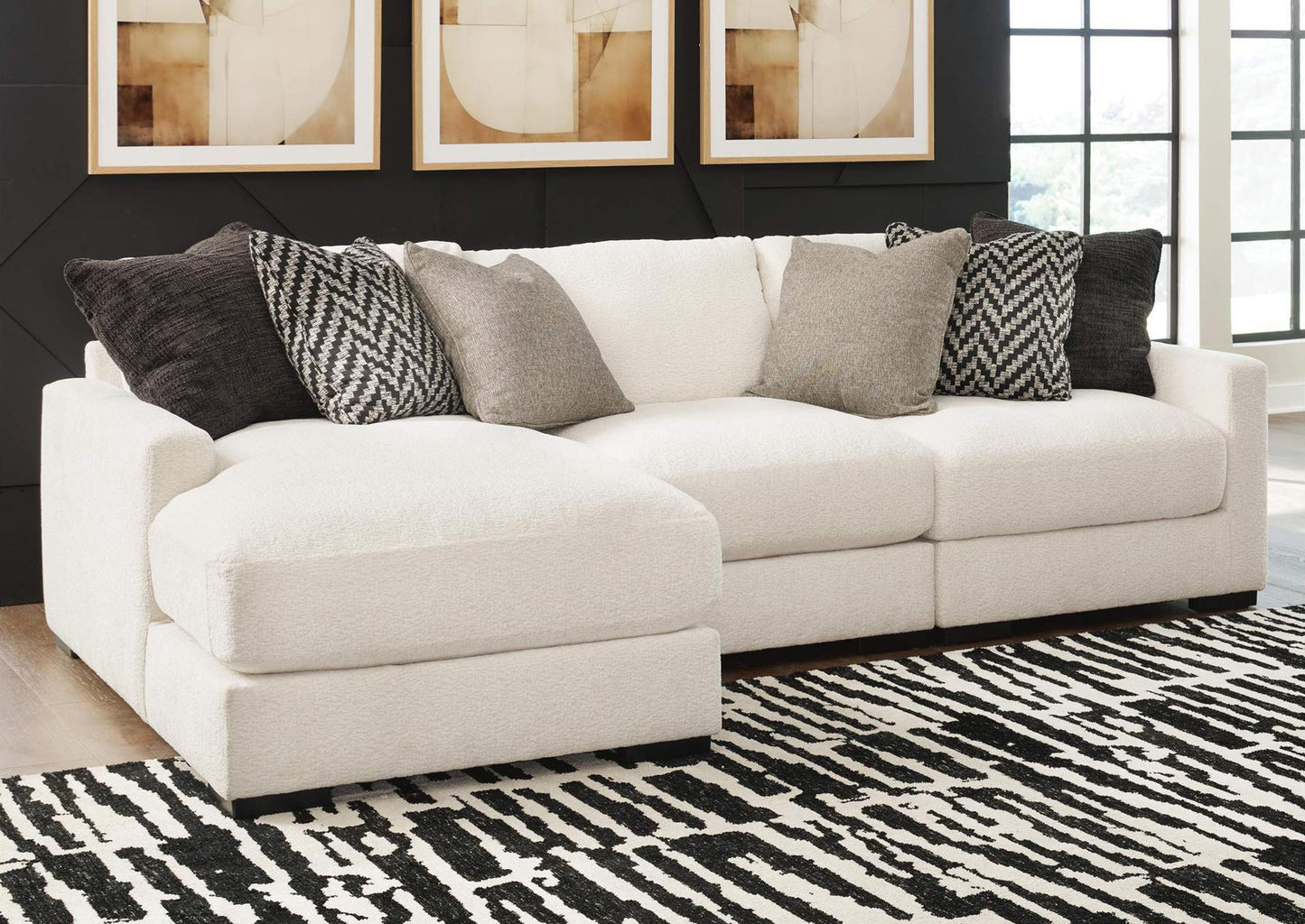 Seccional modular chaise izquierdo Elissa Court 3 piezas