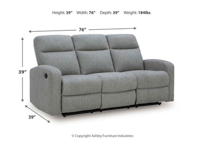 Sofá reclinable manual 3 cuerpos Moreau