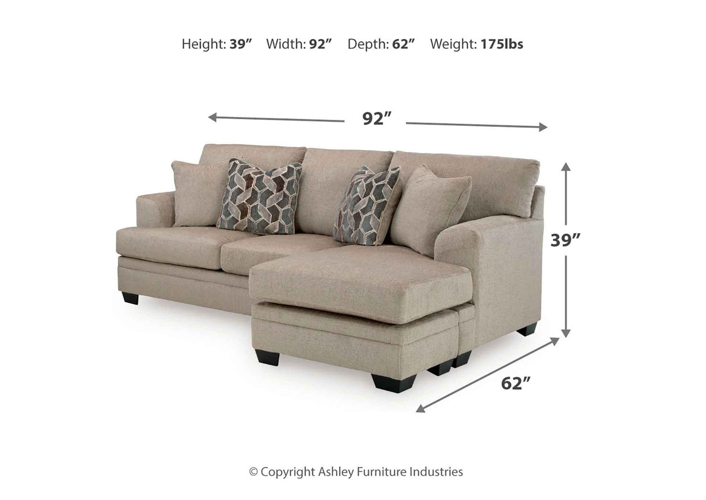 Seccional chaise Stonemeade