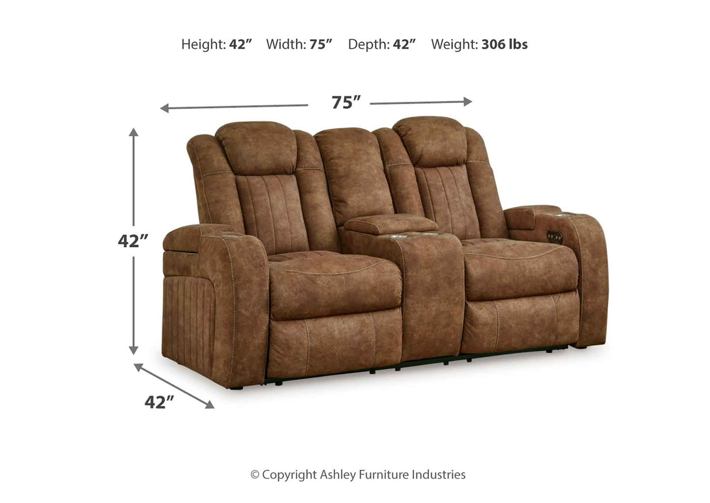 Sofá reclinable eléctrico 2 cuerpos Wolfridge