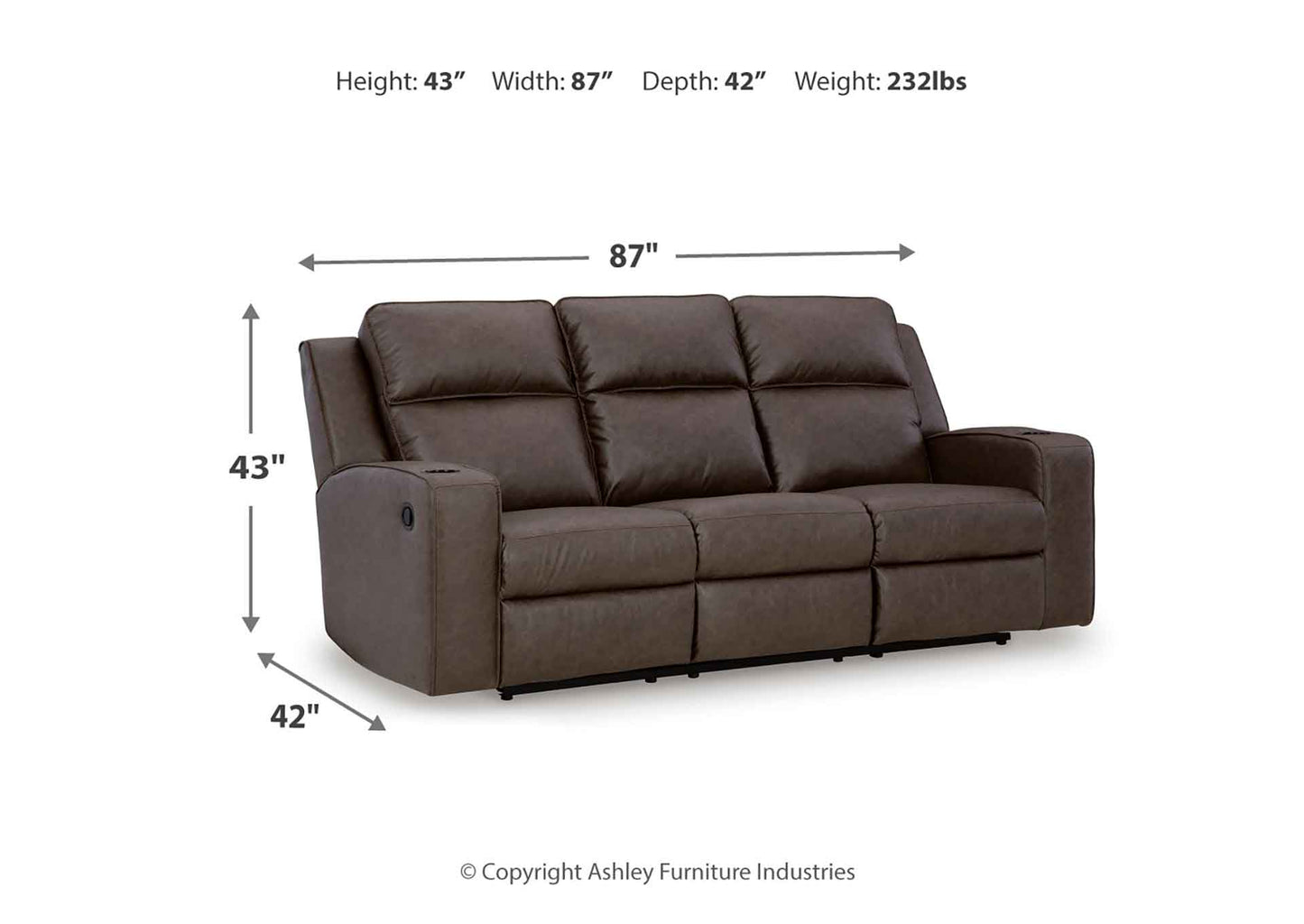 Sofá reclinable manual 3 cuerpos Lavenhorne