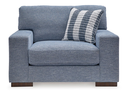 Sofá 1 cuerpo Nuvella denim lavable