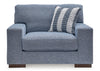 Sofá 1 cuerpo Nuvella denim lavable