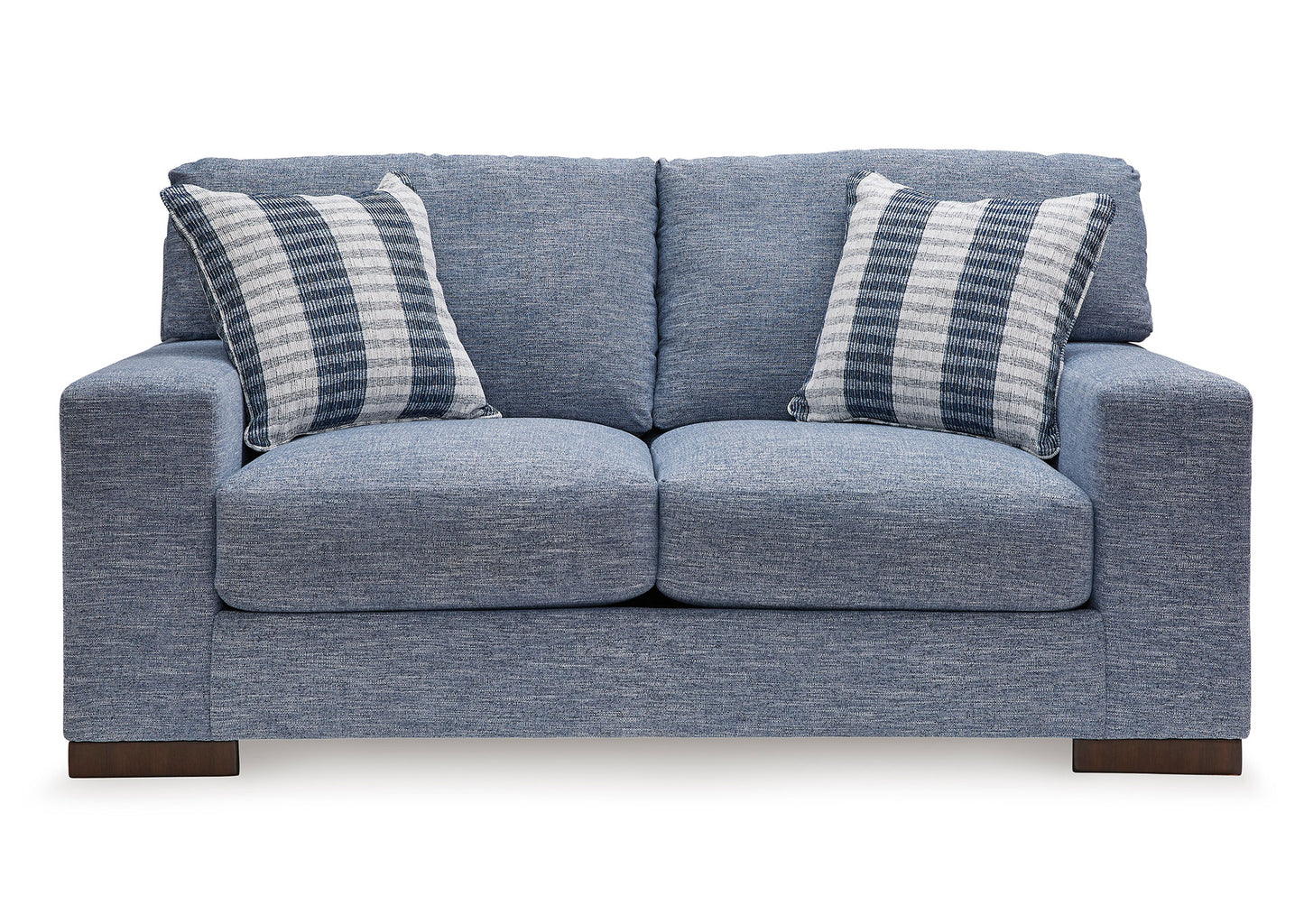 Sofá 2 cuerpos Nuvella denim lavable