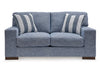 Sofá 2 cuerpos Nuvella denim lavable