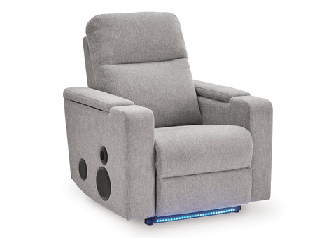 Bergere eléctrico Landdin Glider Pewter con sistema de audio