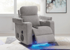 Bergere eléctrico Landdin Glider Pewter con sistema de audio