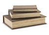 Cajas de almacenamiento Jolina brown (set 3 piezas)