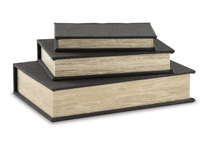 Cajas de almacenamiento Jolina black (set 3 piezas)
