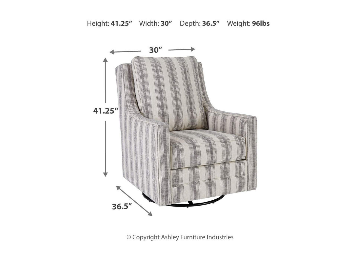 Poltrona giratoria Kambria ivory
