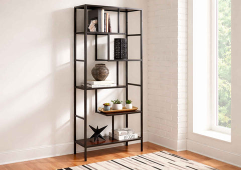 Librero Frankwell negro 5 estantes