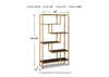 Librero Frankwell dorado 5 estantes