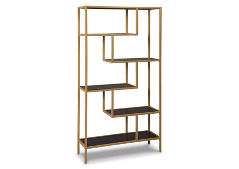 Librero Frankwell dorado 5 estantes