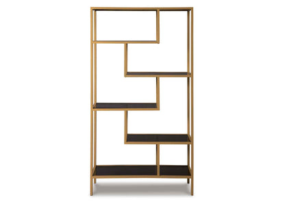 Librero Frankwell dorado 5 estantes