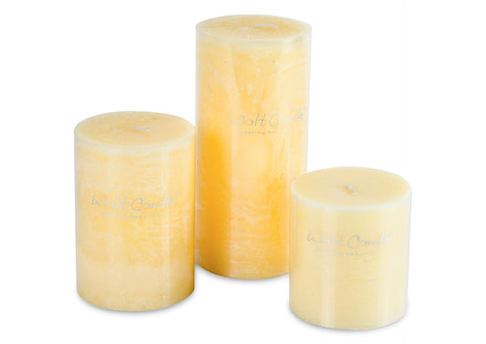 Velas Pillar light orange (set 3 piezas)