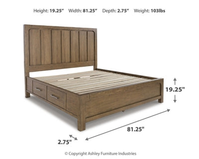 Pie de cama + Listones enrollables Cabalynn King