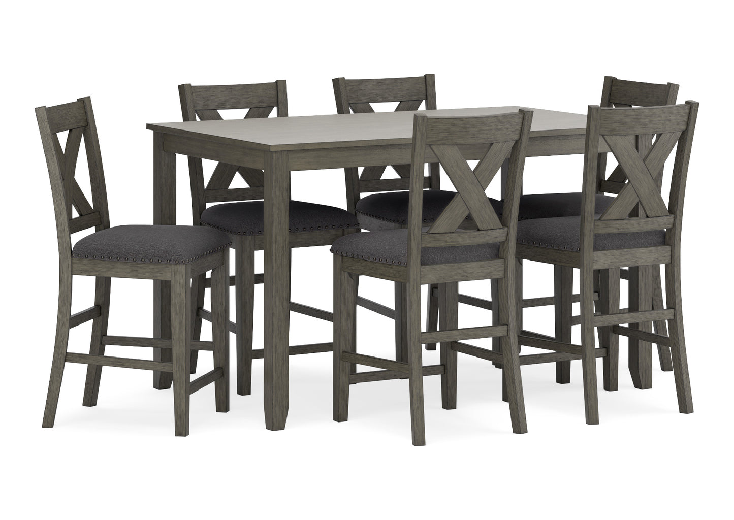 Juego comedor alto Caitbrook (set 7 piezas)