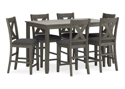 Juego comedor alto Caitbrook (set 7 piezas)