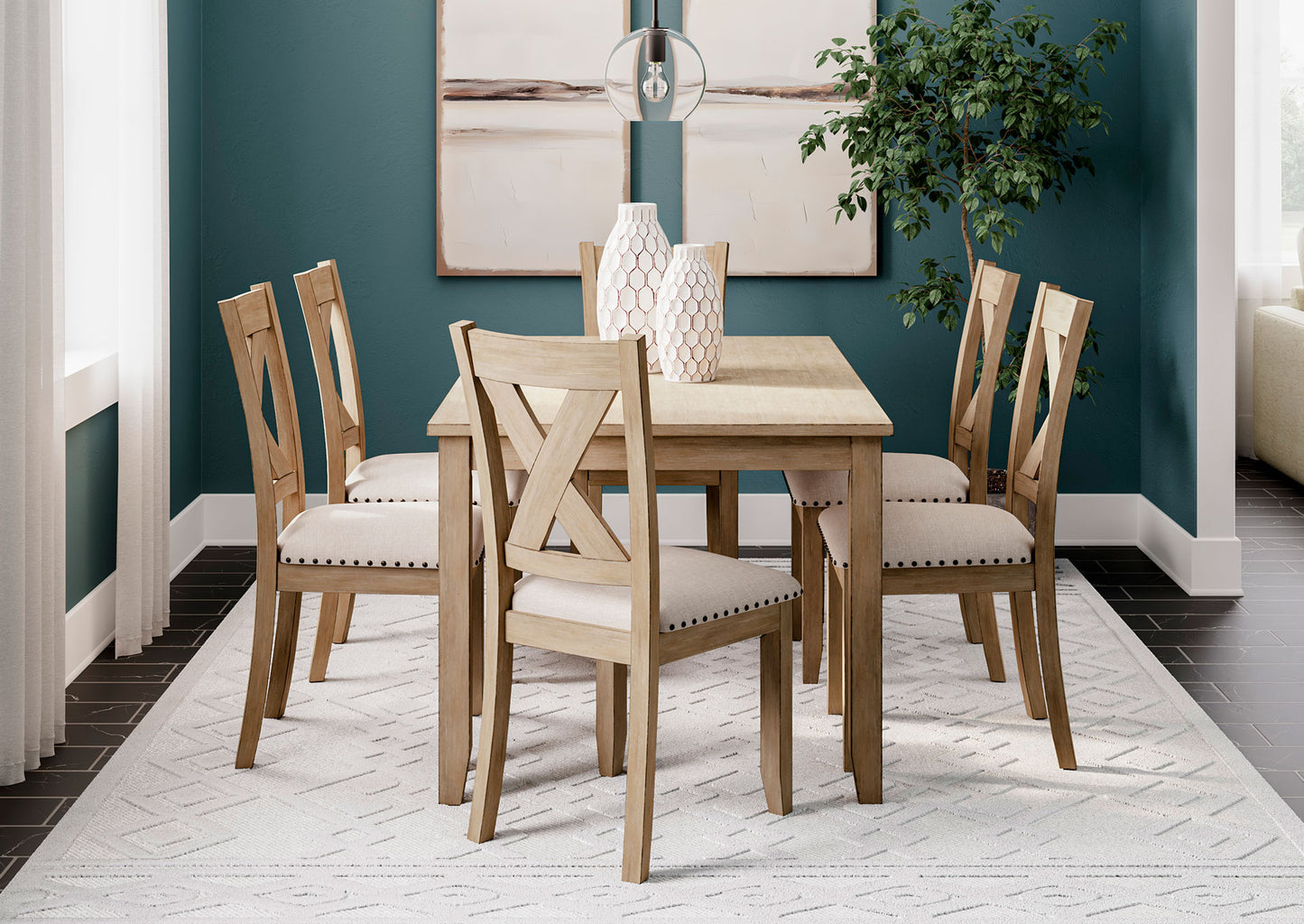 Juego comedor Sanbriar (set 7 piezas)