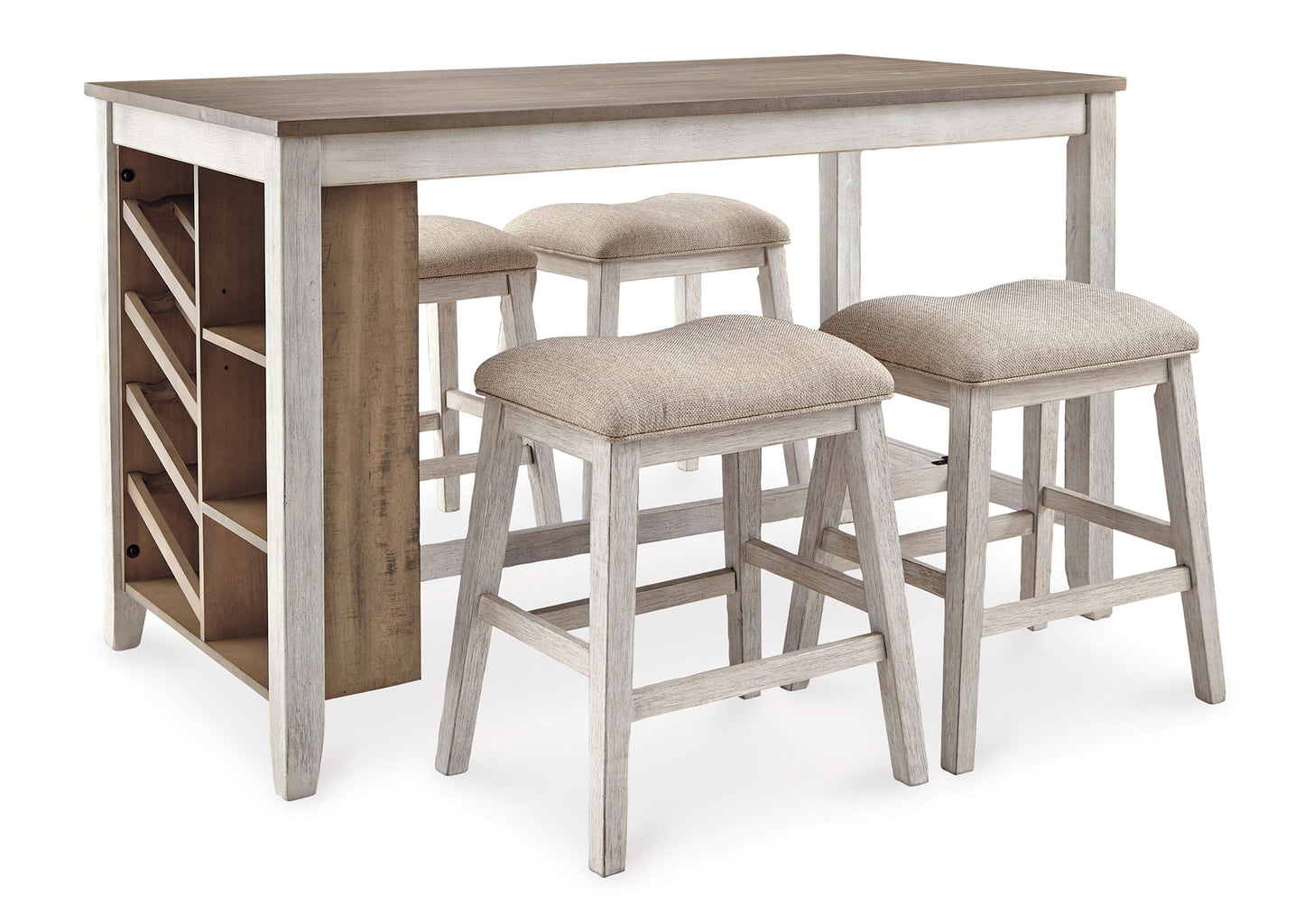 Juego comedor alto taburetes Skempton (5 piezas)