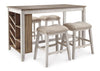 Juego comedor alto taburetes Skempton (5 piezas)