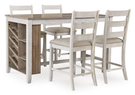 Juego comedor alto taburetes Skempton (5 piezas)