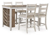 Juego comedor alto taburetes Skempton (5 piezas)