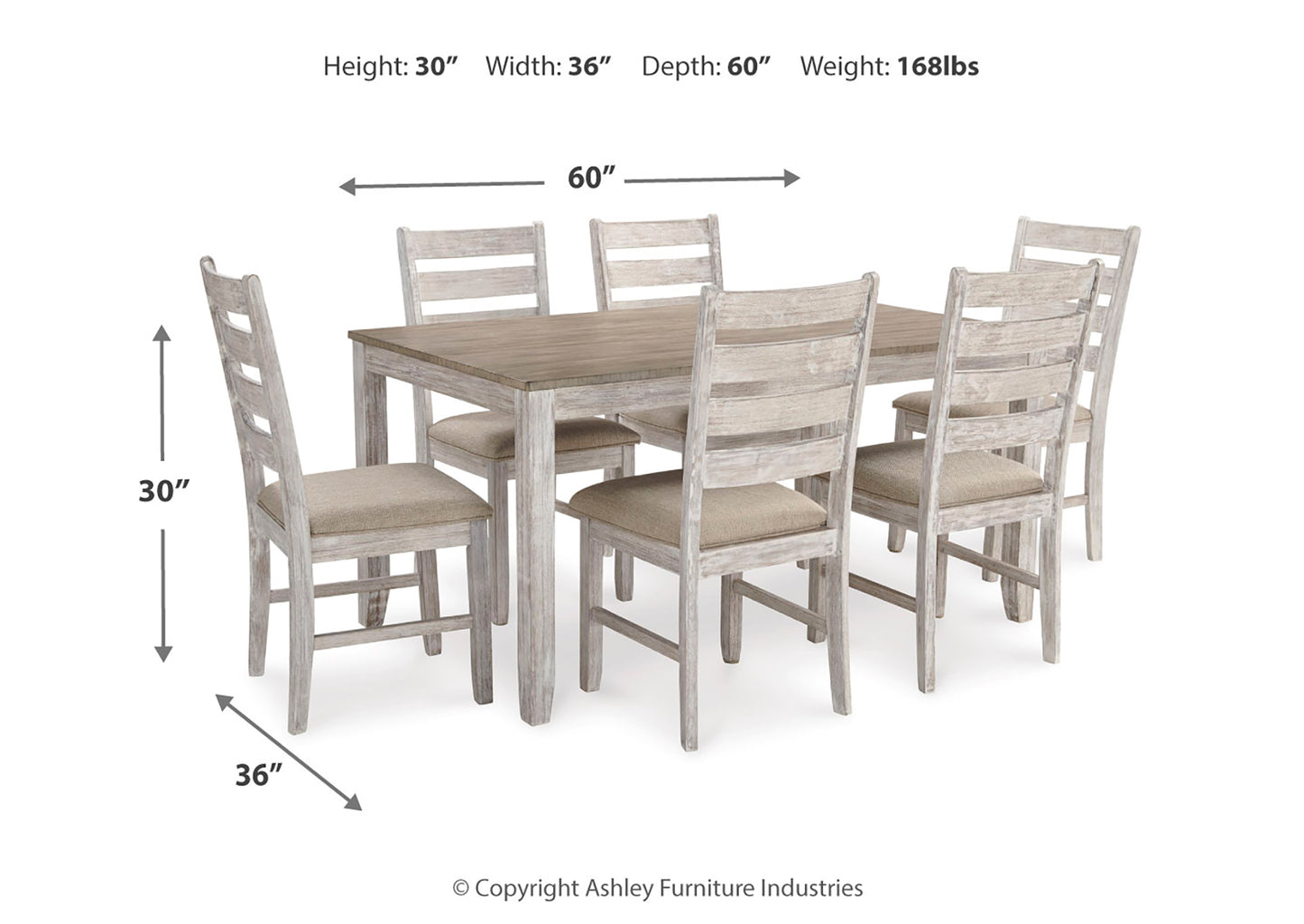 Juego comedor Skempton (set 7 piezas)