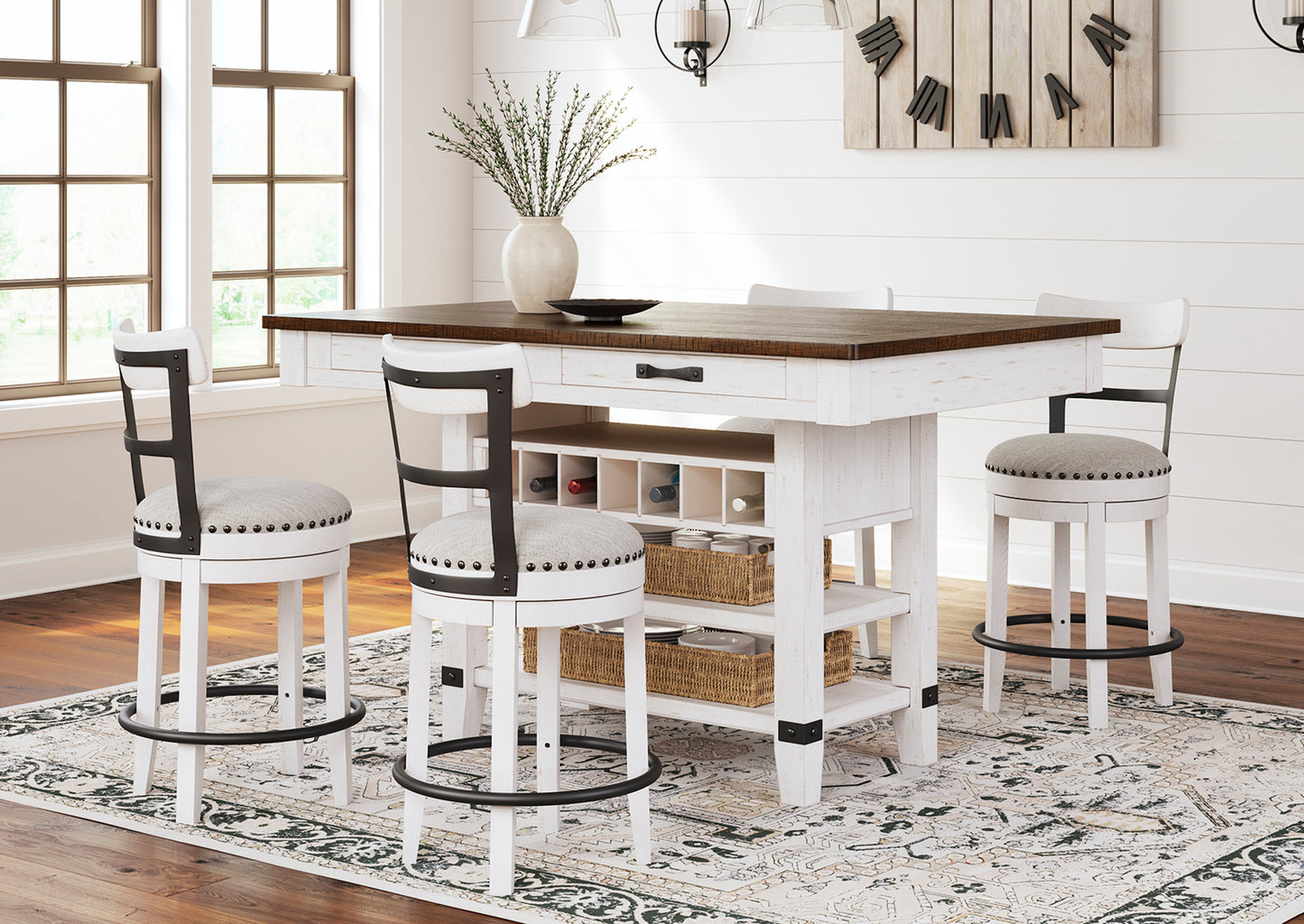 Silla bar giratorio Valebeck white