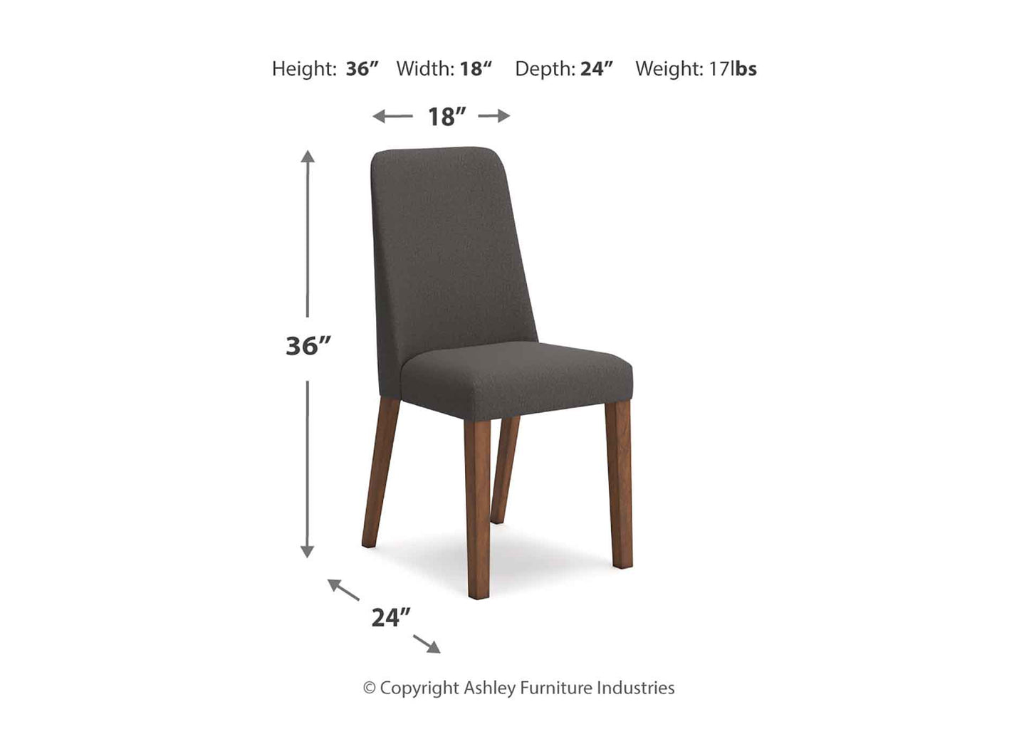 Silla comedor Lyncott charcoal
