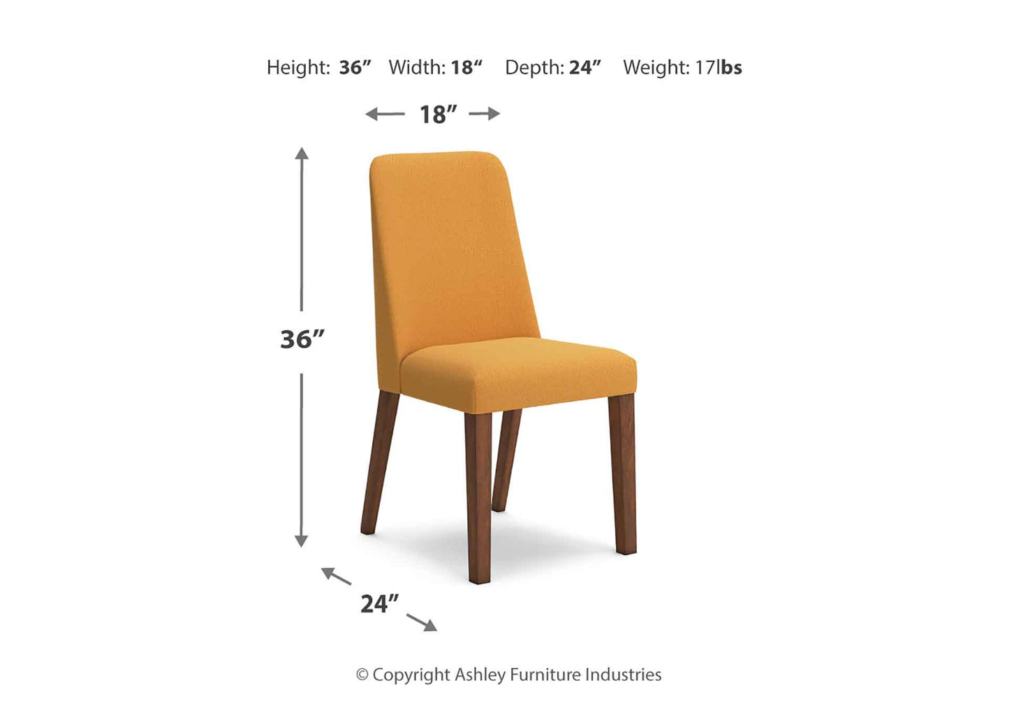 Silla comedor Lyncott mustard