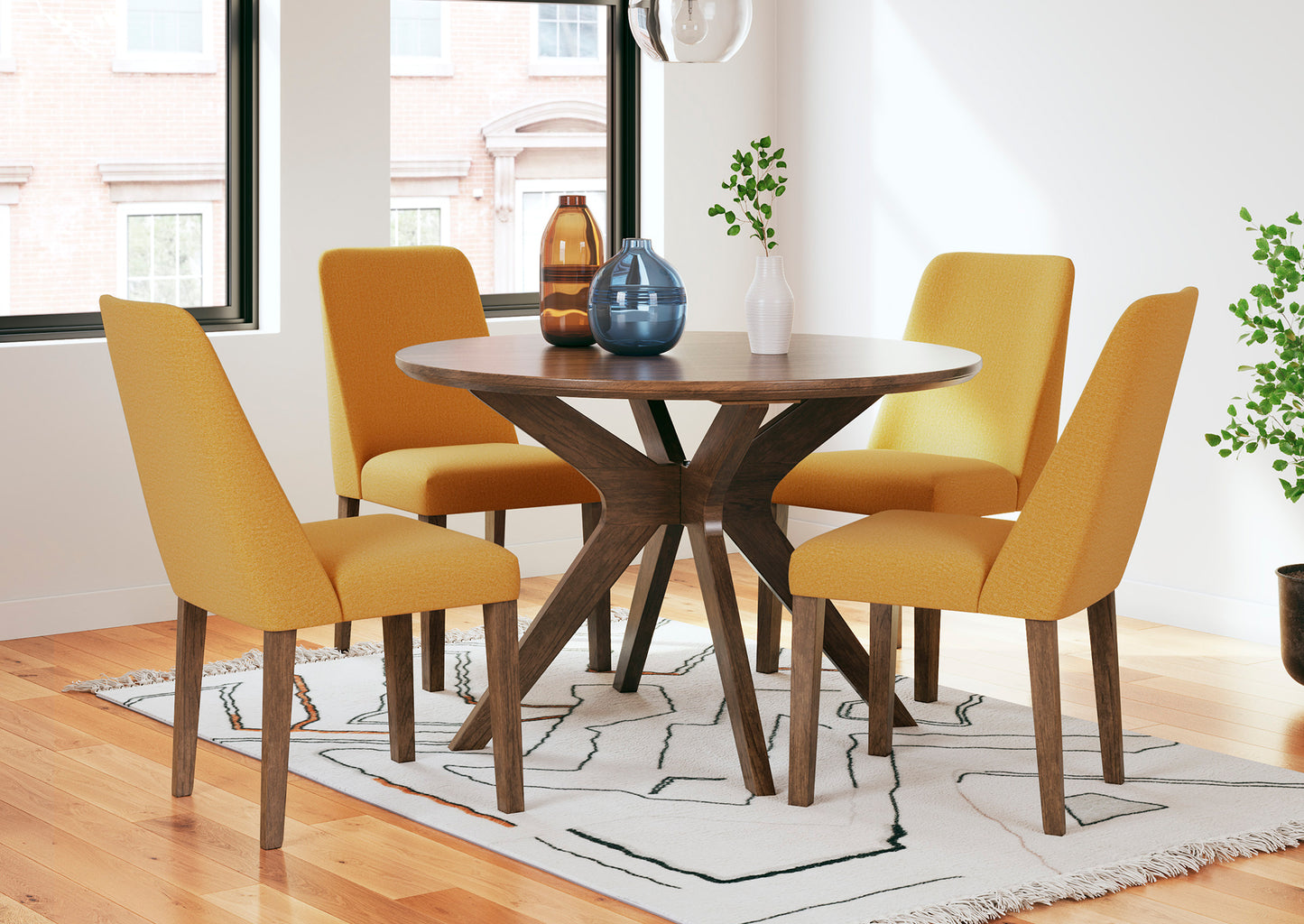 Silla comedor Lyncott mustard