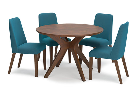 Juego comedor Lyncott azul (5 piezas)