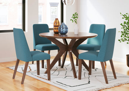 Juego comedor Lyncott azul (5 piezas)