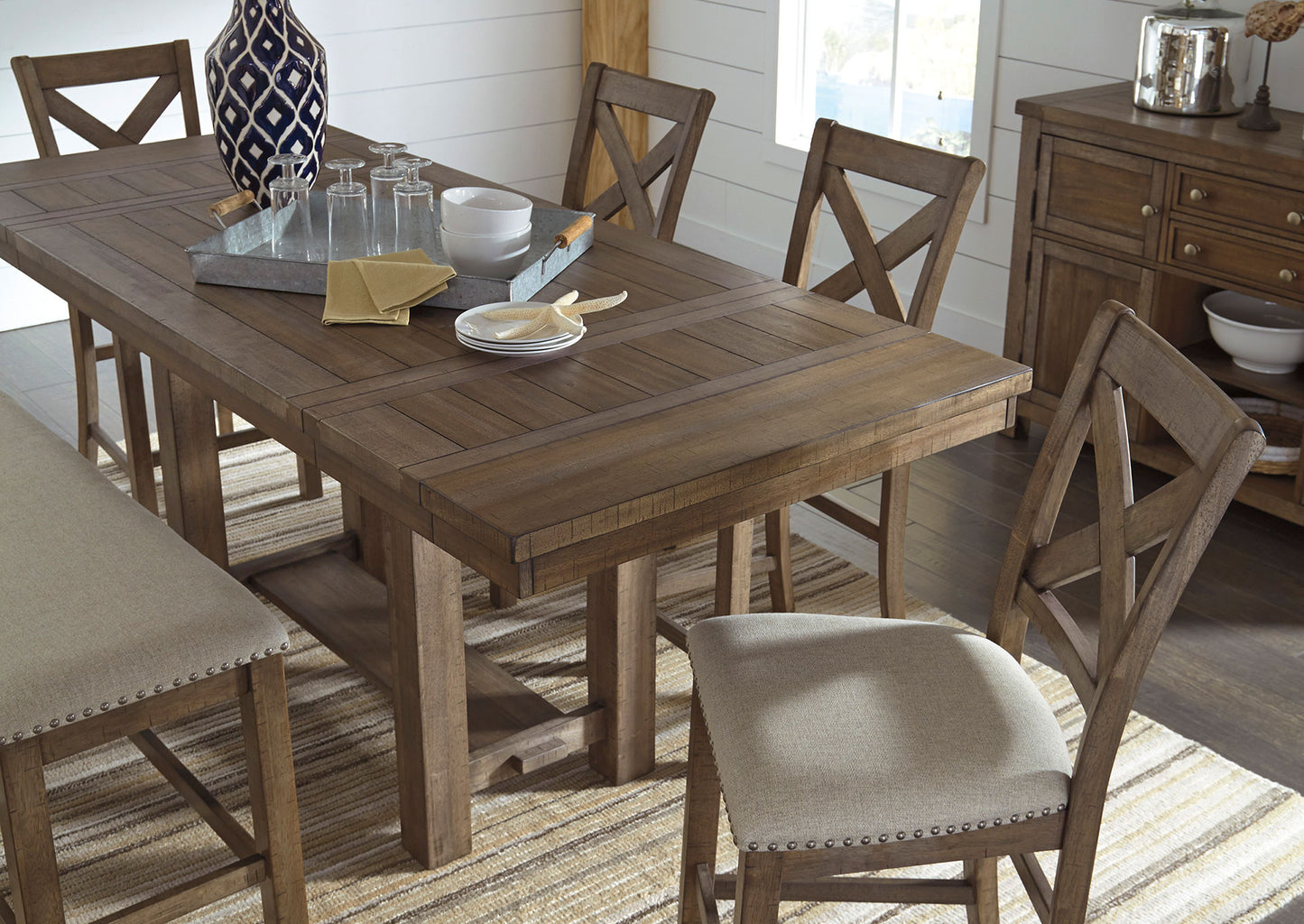 Mesa comedor alta Moriville extensible