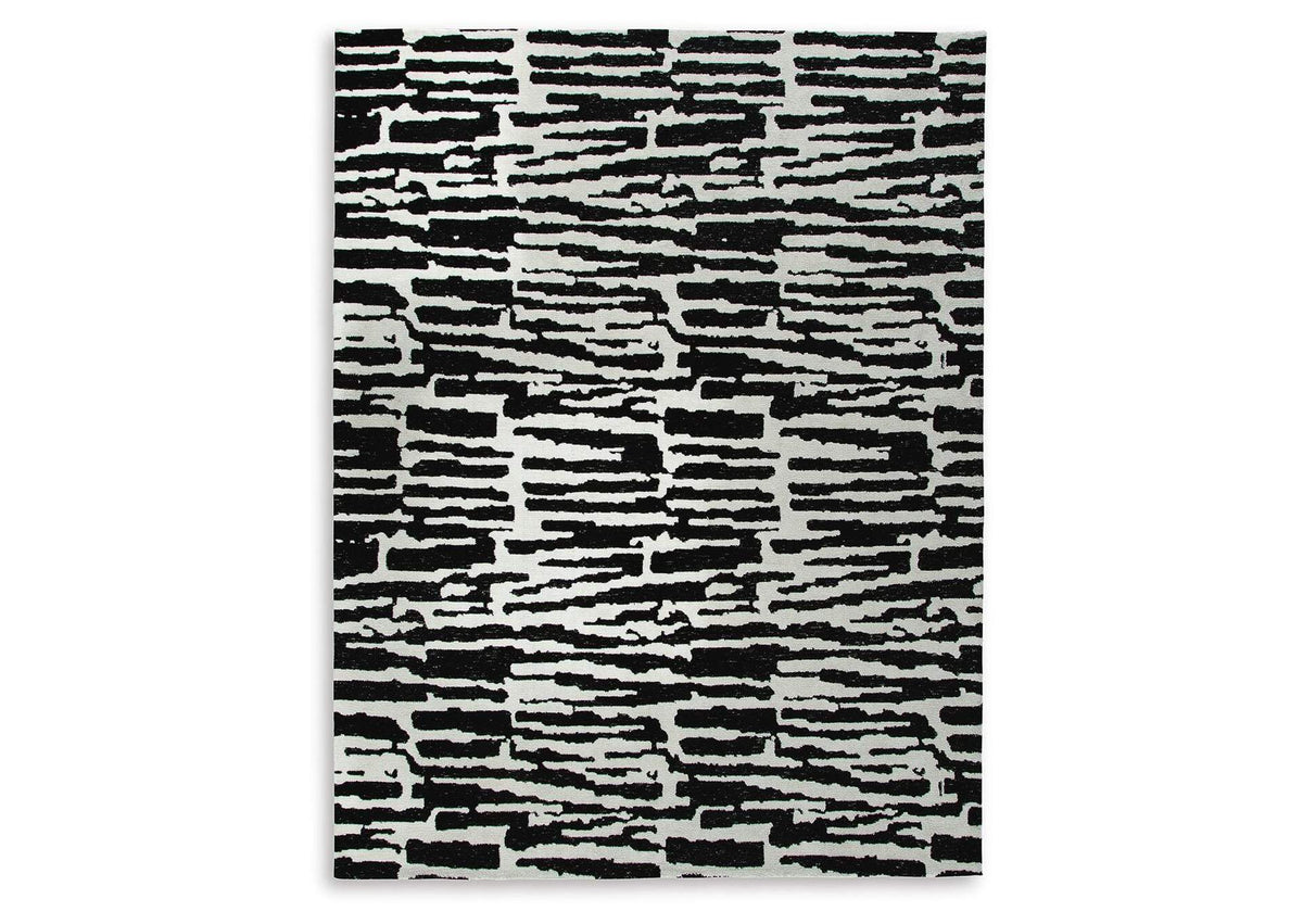 Alfombra Bramshaw 230x300 cm - Negro/Marfil