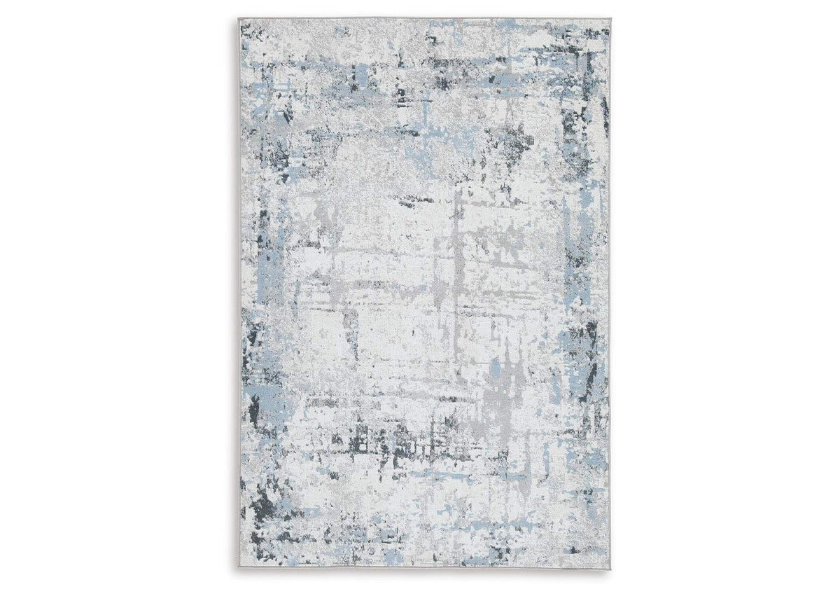 Alfombra Emertonly 150x220cm - Azul/Blanco/Gris
